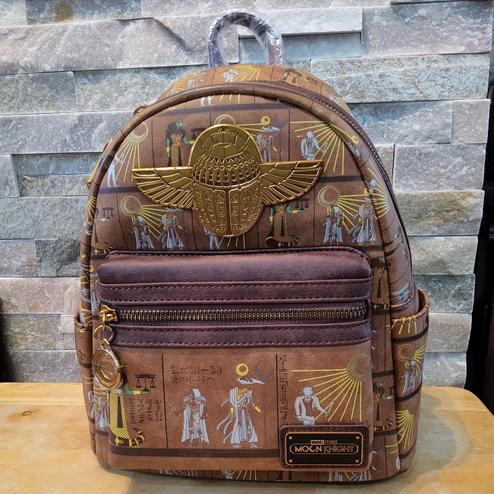 LOUNGEFLY MARVEL MOON KNIGHT HIEROGLYPHICS MINI BACKPACK